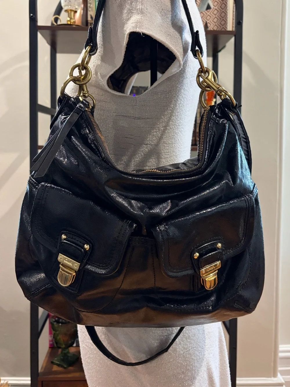 Coach glossy black